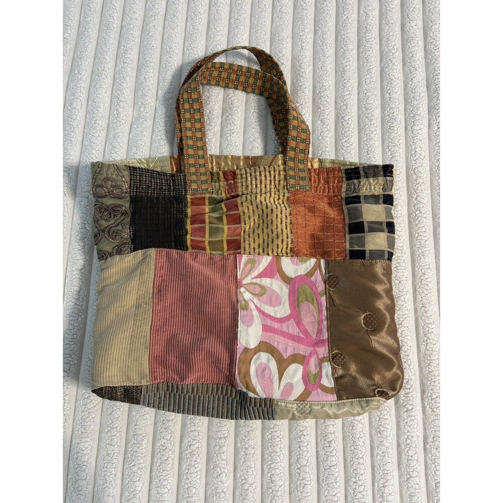 Handmade Patchwork Shoulder tote bag multicolor boho hippie shopping beach Bags